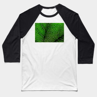 Green Leaf Macro Baseball T-Shirt